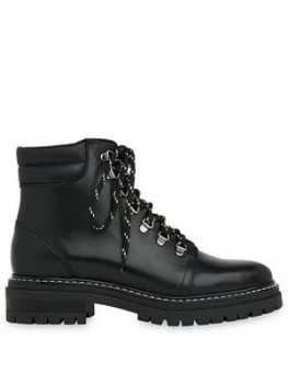 Image of Whistles Amber Lace Up Boot - Black