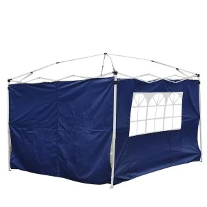 Image of Outsunny 3m Gazebo Exchangeable Side Panel Panels W/ Window-Blue