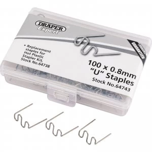 Image of Draper U Staples for Hot Staplers 0.8mm Pack of 50
