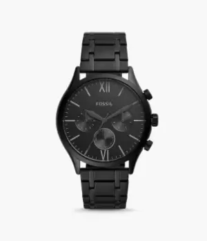 Image of Fossil Men Fenmore Midsize Multifunction Black Stainless Steel Watch