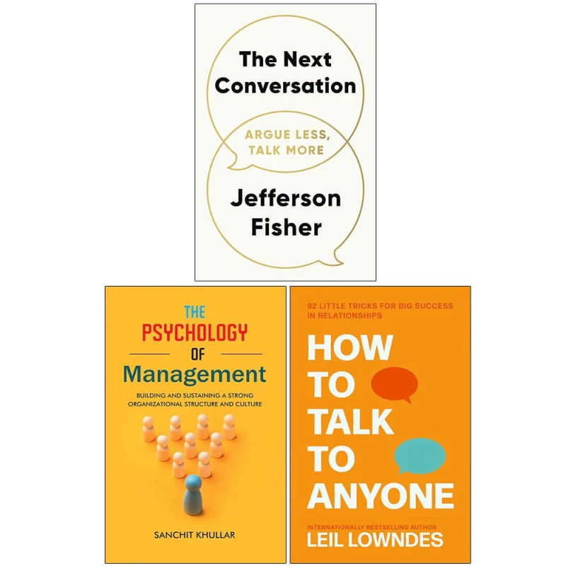 Image of How to Talk to Anyone, Next Conversation, Psychology of Management Complete 3 Book Collection Chartwell Books Books