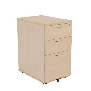 Image of Jemini Maple 3 Drawer 800mm Desk High Pedestal KF72074