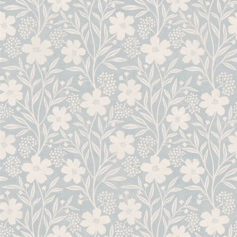 Image of Arthouse Berry Floral Soft Blue Wallpaper