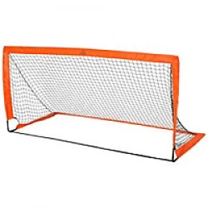 Image of HOMCOM Tenoroon Mesh Outdoor Folding Football Goal Orange