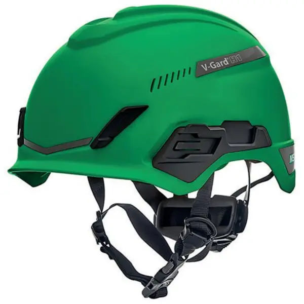 Image of V-GARD MSA V-Gard H1 Tri-Vented Safety Helmet Green MSA10194786