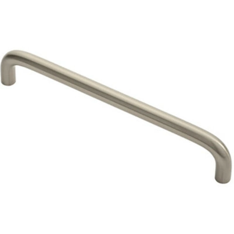 Image of Loops Round D Bar Cabinet Pull Handle 170 x 10mm 160mm Fixing Centres Satin Nickel Metallics unisex