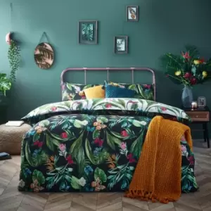 Image of Furn Azura Floral Duvet Cover Set (Double) (Dark Bloom) - Dark Bloom