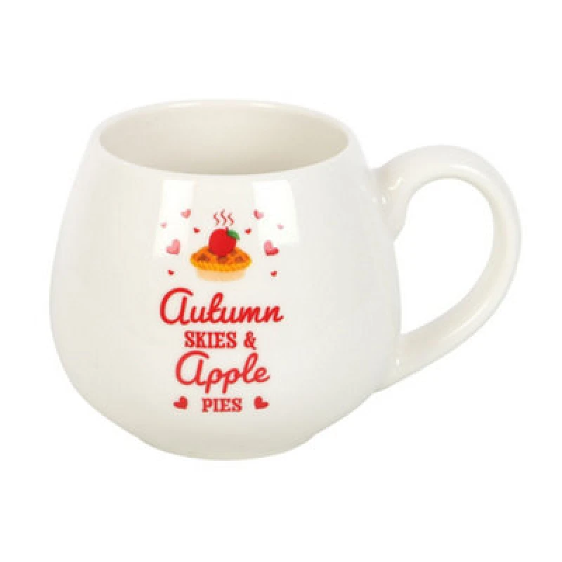 Image of Something Different Something Different Autumn Skies & Apple Pies Rounded Mug in White White One Size Unisex 5063750271644