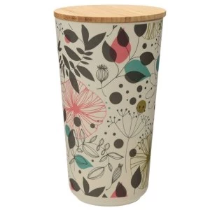 Image of Wisewood Botanical Bamboo Composite Large Round Storage Jar
