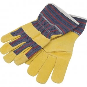 Image of Draper Young Gardeners Leather Gloves One Size