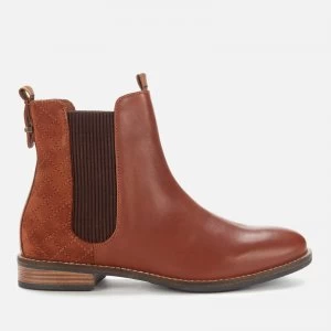 Image of Barbour Womens Badminton Leather Chelsea Boots - Tan - UK 4