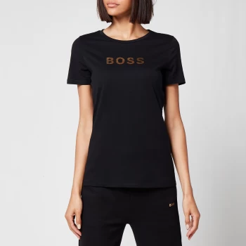 Image of Hugo Boss Eloga Gold T-Shirt Black Size S Women