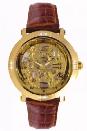 Image of Mens Sekonda Skeleton Automatic Diamond Watch 1101