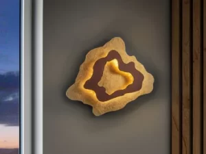 Image of Halo Integrated LED Wall Light, Rust, Golden Bread,