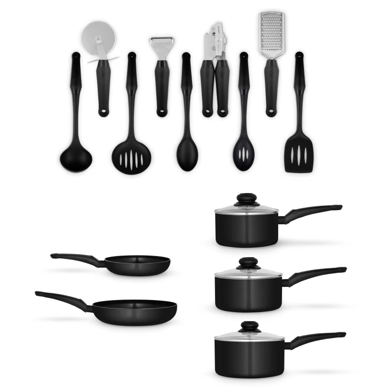 Image of Swan 14 Piece Townhouse Pan Set Black ONE SIZE