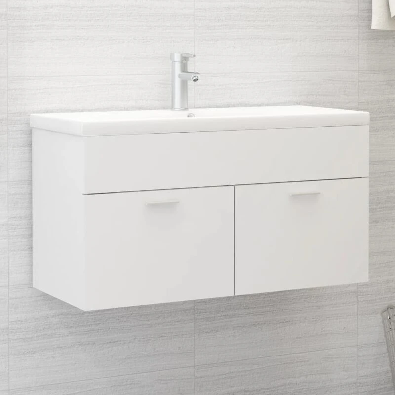 Image of VIDAXL Vidaxl - Sink Cabinet White 90x38.5x46cm Engineered Wood 8720286219850