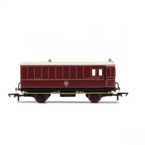 Image of Hornby NBR 4 Wheel Brake Baggage 234 Red Coach Model