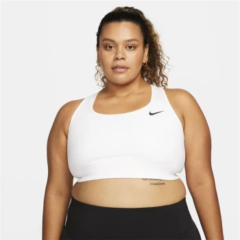 Image of Nike Swoosh Sports Bra - White