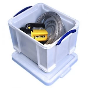 Image of Really Useful Box Plastic Storage Extra Stong 35 Litre White 390 x 480 x 310 mm