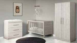 Image of Ickle Bubba Grantham 3 Piece Nursery Set - Grey Oak