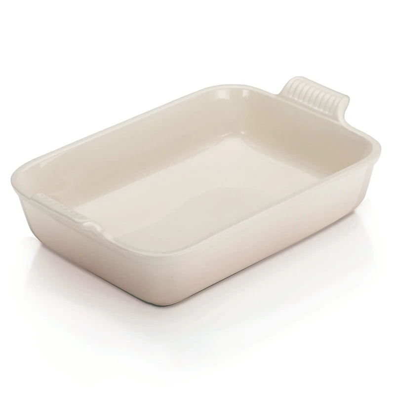 Image of Le Creuset Deep Rectangular Dish, 32cm, Meringue