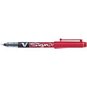 Image of Pilot V Sign Pen Medium 0.6mm Red Pack of 12