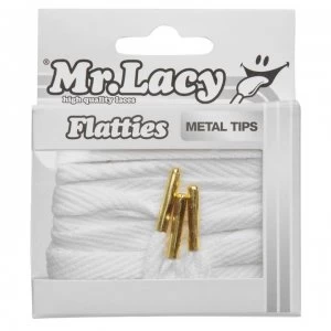 Image of Mr Lacy Flatties Metal - White/Gold 130