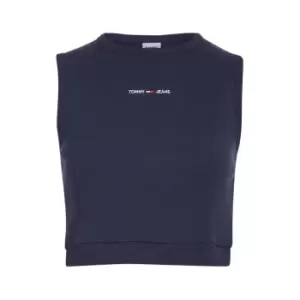 Image of Tommy Jeans Crop Linear Tank - Blue