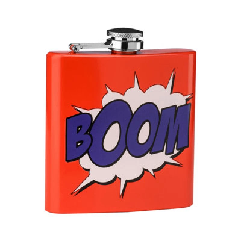 Image of Premier Housewares Hip Flask Boom Design With Red Finish Red