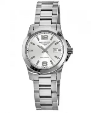 Image of Longines Conquest Quartz Silver Dial Womens Watch L3.376.4.76.6 L3.376.4.76.6