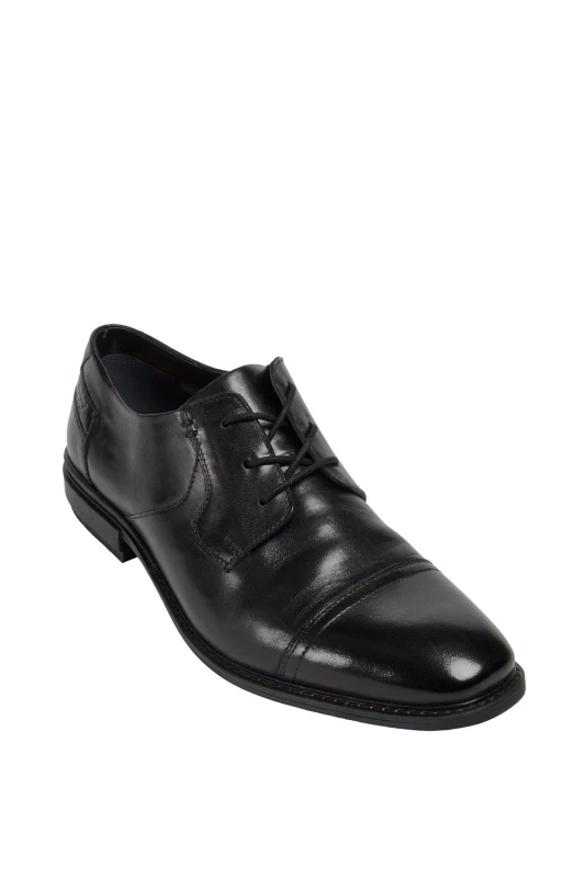 Image of Pod Mens Savage Lace Up Leather Formal Shoes UK Size 9 (EU 43) Black POD037-BLACK-9