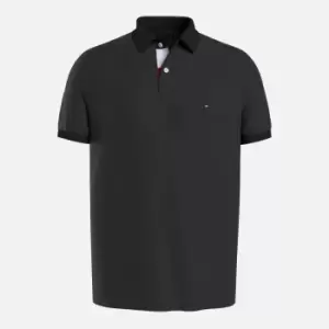 Image of Tommy Hilfiger Big & Tall Mens Regualr Fit Polo Shirt - Black - XXXXL