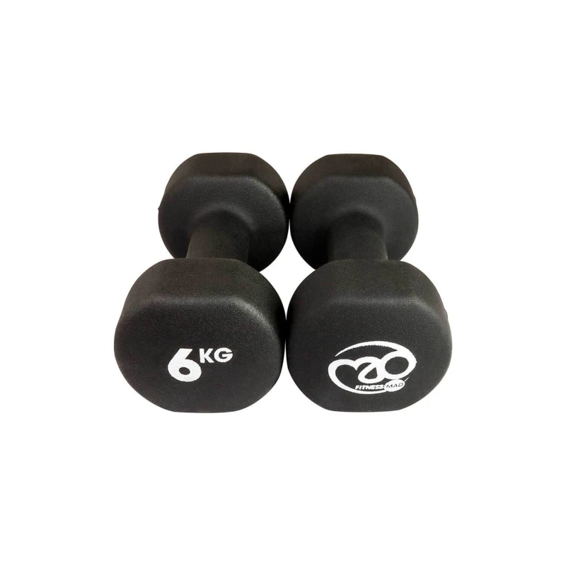 Image of Fitness Mad 6kg Dumbbells Black unisex