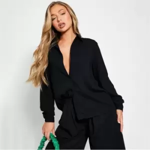 Image of I Saw It First Oversized Woven Shirt Co-Ord - Black