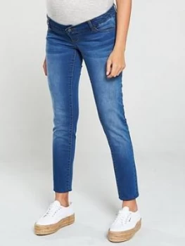 Image of Mama-Licious Maternity Over The Bump Slim Jean - Medium Blue