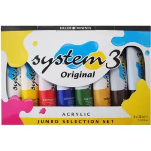 Image of System 3 Acrylic Paint Assorted Set (8 x 150ml Tubes) - Daler Rowney