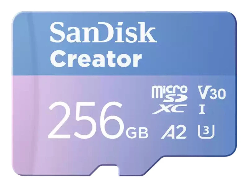 Image of SanDisk Creator - flash memory card - 256GB - microSDXC UHS-I SDSQXAV-256G-GN6MS