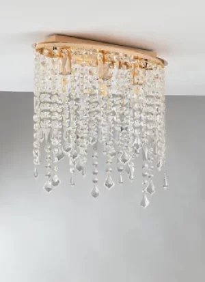 Image of BREEZE Ceiling Light Gold, K9 Crystals 40x36cm