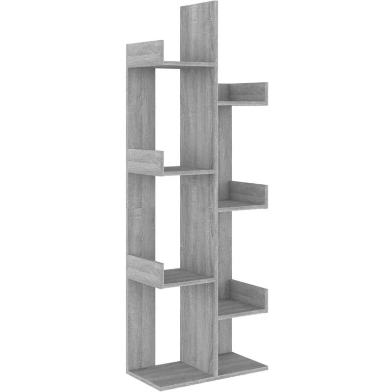 Image of VIDAXL Book Cabinet 48x25.5x140cm Grey Sonoma Engineered Wood Vidaxl 8720286956717