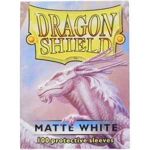 Image of Dragon Shield White Matte Card Sleeves - 100 Sleeves