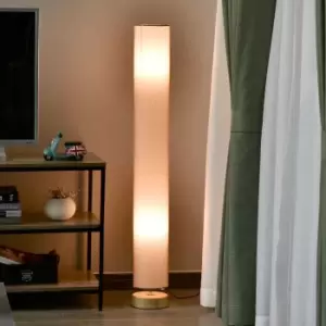 Image of Tall Wooden Base Floor Lamp, none
