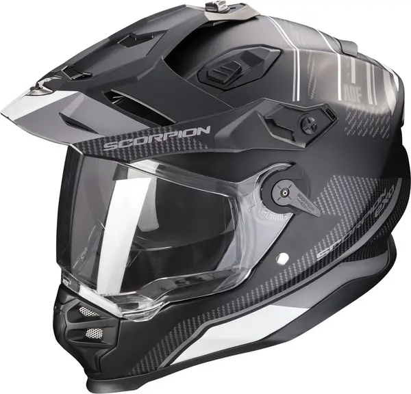 Image of Scorpion ADF-9000 Air Desert Matt Black-Silver Adventure Helmet XL