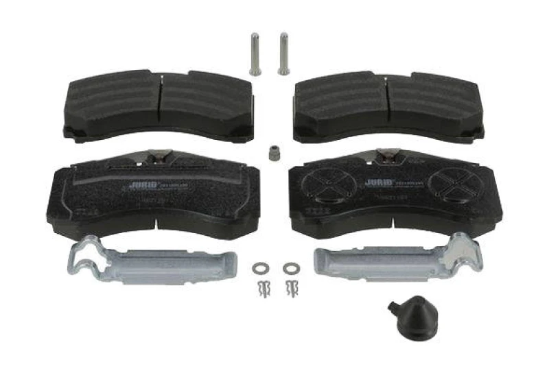 Image of JURID 2931905390 Brake pad set prepared for wear warning indicator, with accessories Brake Pad Set,disc brake (402)