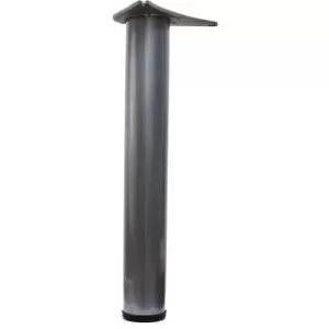 Image of Adjustable Breakfast Bar Worktop Support Table Leg 710mm - Colour Silver - Pack of 2
