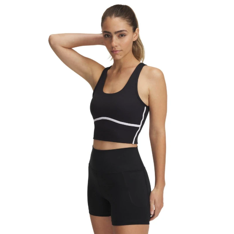 Image of Under Armour Meridian Piped Crop Tank Top Black female 0-2