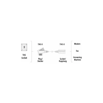 Image of TAE Universal Extension Cable, 15 m Black cable interface/gender adapter - Hama