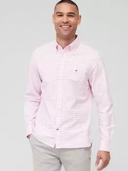 Image of Tommy Hilfiger Classic Oxford Gingham Rf Shirt, Pink Size M Men