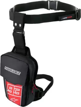 Image of Alpinestars MM93 Thunder Thigh Bag, black-red, black-red, Size One Size