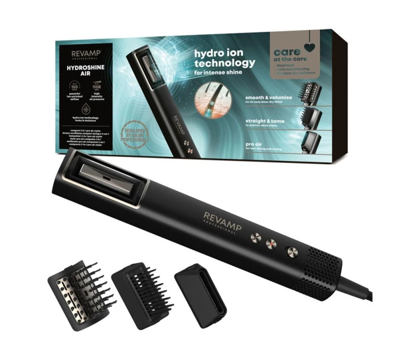 Image of REVAMP Hydro Shine DR-2750-GB Air Styler Black & Gold, Black 5010777165685