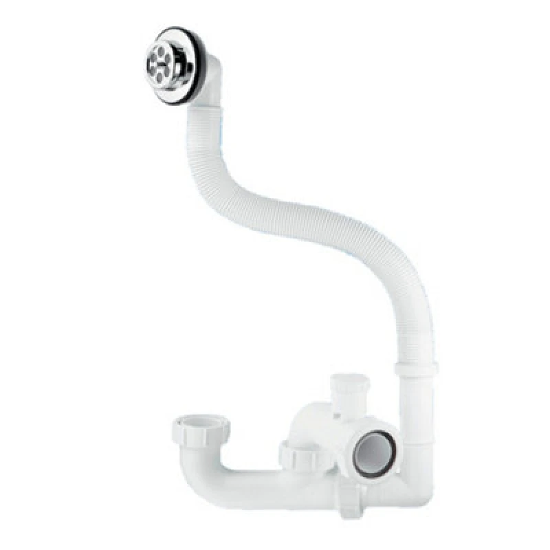 Image of Mcalpine 50mm Seal Antisyph Bath Trap Flex Oflow - Fsk10V - Reliable Backflow Prevention